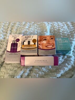 NEW-antiaging bundle  KIYO Vitamin C + Hyaluronic Dark Circle Eye Cream + Serums